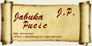 Jabuka Pučić vizit kartica